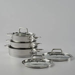 Jumbo Assos 6-teiliges Eierpfannenset aus Midi-Stahl mit Doppelgriff