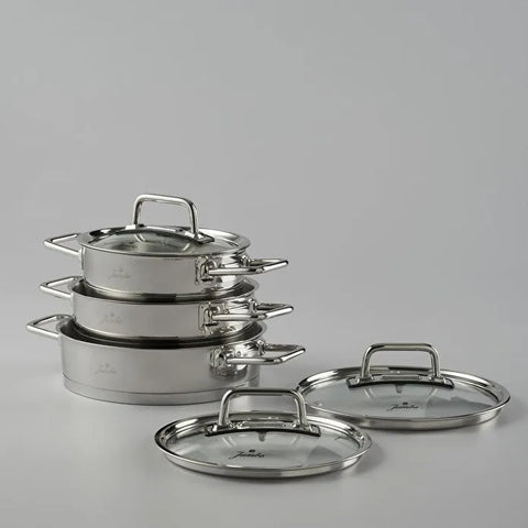 Jumbo Assos 6-teiliges Eierpfannenset aus Midi-Stahl mit Doppelgriff