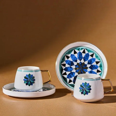 Karaca Roman 2 Kişilik Kahve Fincan Takımı, 90 ml