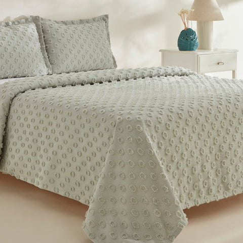 Karaca Home Arlina Point Doppelbettdecke Salbeigrün