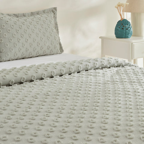 Karaca Home Arlina Point Doppelbettdecke Salbeigrün