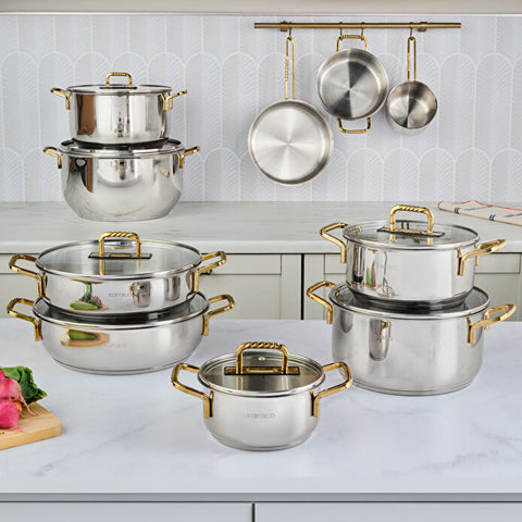 KARACA MAÇKA STEEL CASSEROLE GOLD, 14 CM