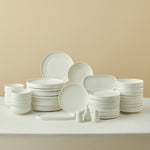 Karaca Stream Bone Sirius 53-Piece 12-Person Dinner Set White