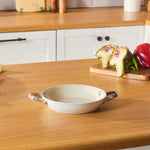 Karaca Swiss Crystal Almond Cream Saplı Düz Tava 20 cm