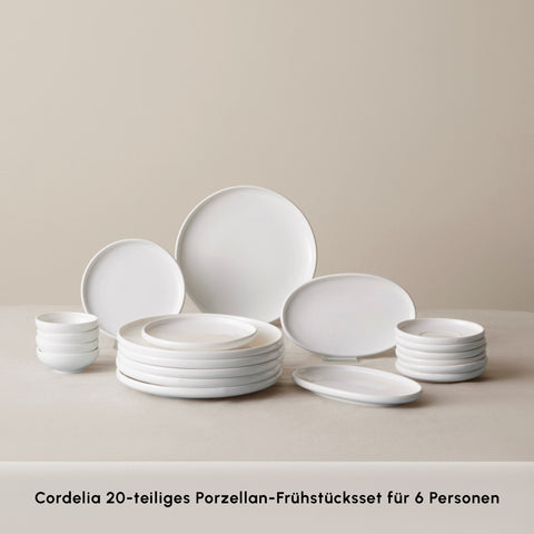 Karaca Stream Pure Cordelia 20-Teiliges 6-Personen Frühstücksset
