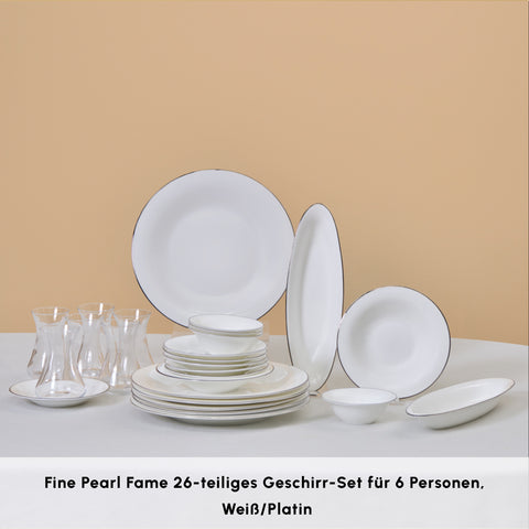 Karaca Fine Pearl New Fame Frühstücksset für 6 Personen, 26-teilig – P
