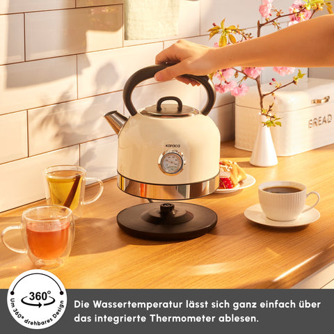 Karaca Retro 2202 Wasserkocher Creme 2200W