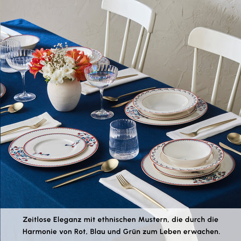 Karaca Nakkaş Porzellan-Geschirrset für 6 Personen, 24 teilig