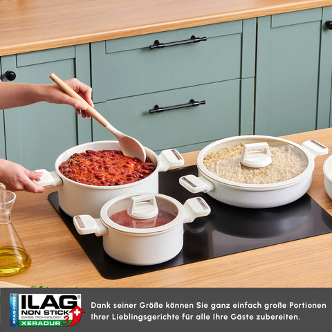 Karaca Swiss Crystal  Valenti Ceramica 7-Piece Cookware Set 