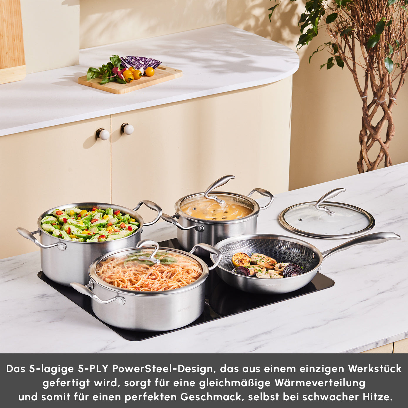 Kochtopf Set aus Premium 5Ply Power Steel – Karaca