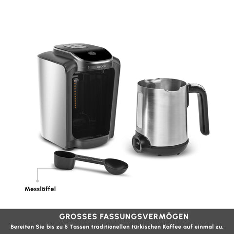 Karaca Hatır Neo Inox Türkischer Kaffeekocher mit Edelstahl-Kanne