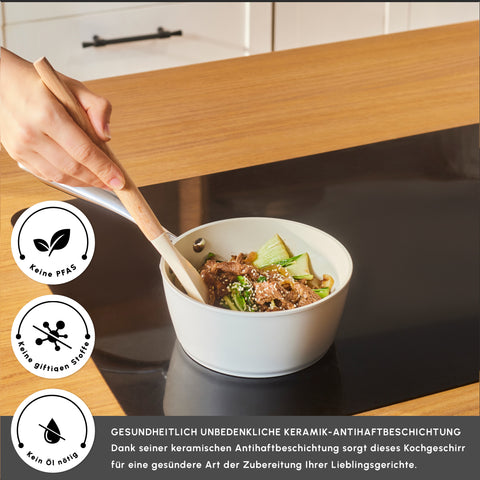 Karaca Swiss Crystal Almond Cream Saucenpfanne 16 Cm