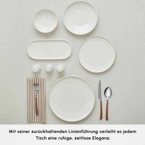 Karaca Stream Bone Sirius 53-Piece 12-Person Dinner Set White