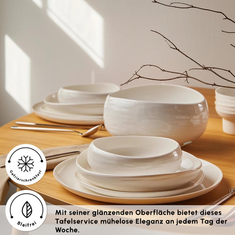 Karaca Earth Collection Clay 55-teiliges 12 Personen Geschirrset