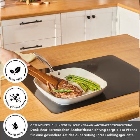 Karaca Swiss Crystal Almond Cream  Stielgrill 28 cm