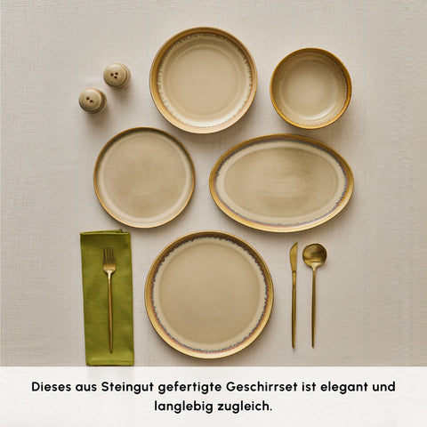 Karaca Earth Collection Earthy Reactive 52 Parça 12 Kişilik Yemek Takımı