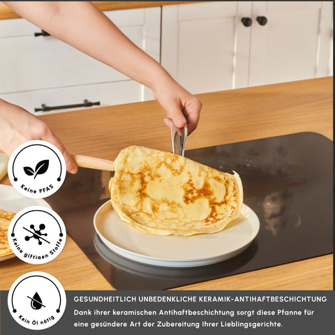 Karaca Swiss Crystal Almond Cream Pfannkuchen Pfanne 25 Cm