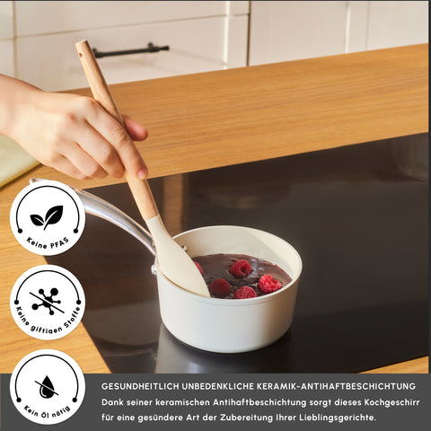 Karaca Swiss Crystal Almond Cream Saucenpfanne 14 Cm