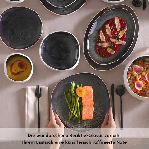 Karaca Earth Collection Galactic 55-Piece Dinner Set for 12 People – White