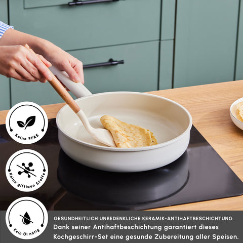 Karaca Swiss Crystal  Valenti Ceramica 7-Piece Cookware Set 