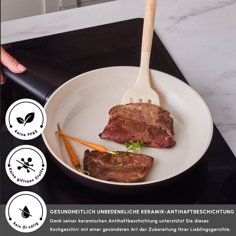 Karaca Ceramica Iconic Bronze, 7-Piece Induction Cookware Set, Bronze