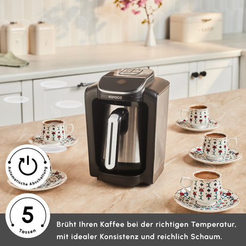 Karaca Hatır Neo Inox Türkischer Kaffeekocher mit Edelstahl-Kanne