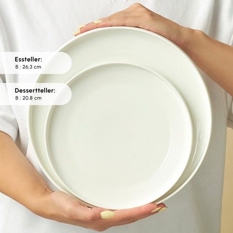 Karaca Stream Bone Sirius 53-Piece 12-Person Dinner Set White