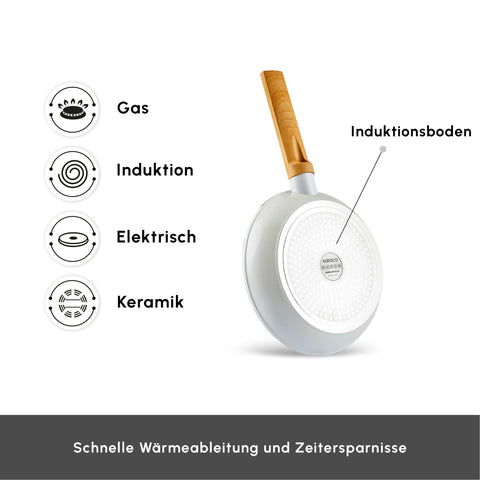 Karaca Swiss Crystal Almond Cream 12 pcs Cookware Set