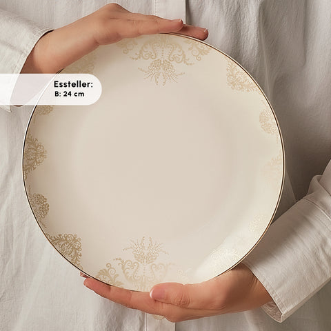 Karaca Bone China Siena 20-Piece Serveware Set for 6 People, White