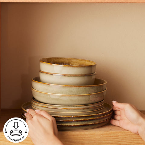 Karaca Earth Collection Earthy Reactive 52 Parça 12 Kişilik Yemek Takımı