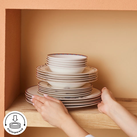 Karaca Nakkaş Porcelain Dinnerware Set for 6 Person, 24 Piece 