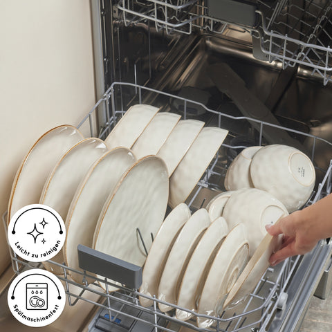 Karaca Earth Collection Aria 55-teiliges Tafelservice für 12 Personen Beige