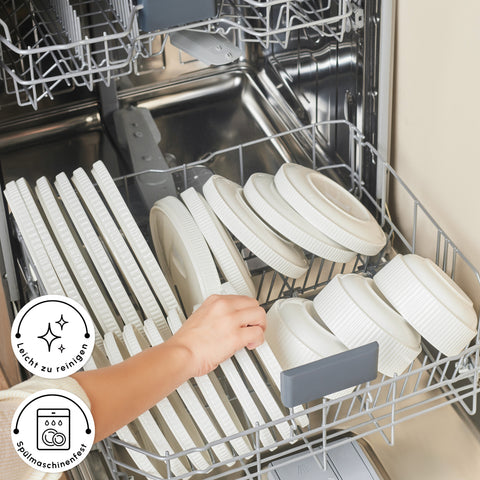 Karaca Forever Bone Pablito 53-Teiliges Tafelservice Für 12 Personen, Weiß