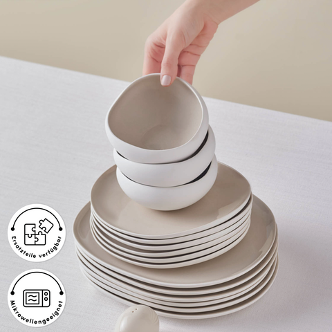 Karaca Earth Collection Cupid 55-teiliges 12-Personen-Geschirrset