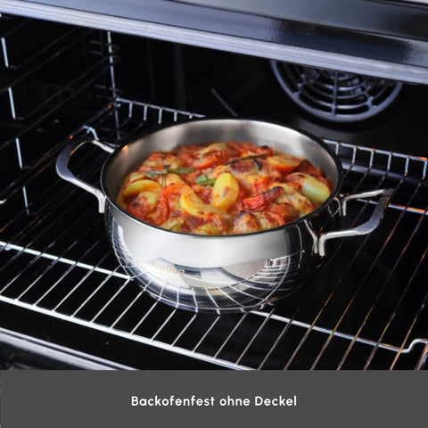 Karaca Induktions Stahl Kochgeschirr Set mit Vorratsbehälter, 13 Teilig