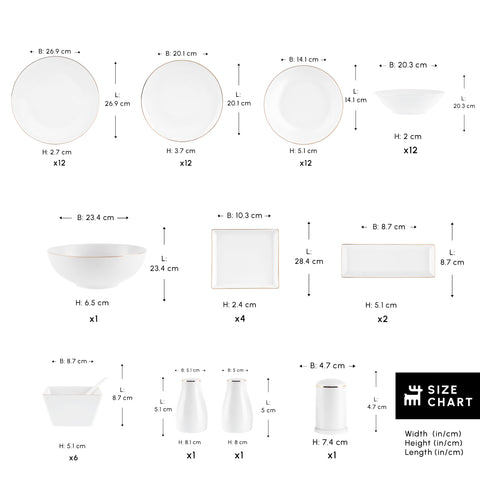 Karaca Donatella 70-Teiliges Tafelsservice Für 12 Personen – New Bone