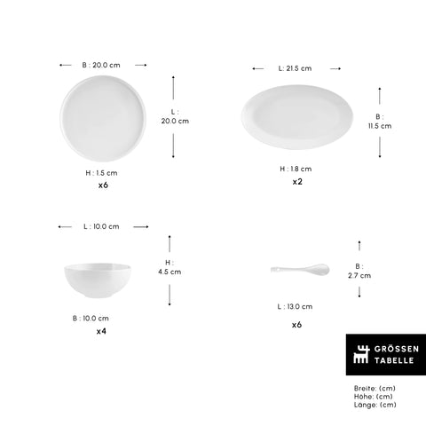 Karaca Forever Bone Fika 22-Piece Breakfast Set For 6 Persons Gold