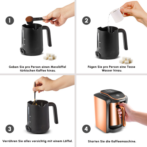Karaca Hatır Neo Inox Türk Kahve Makinesi, 735 W, 300 ml, Bronz