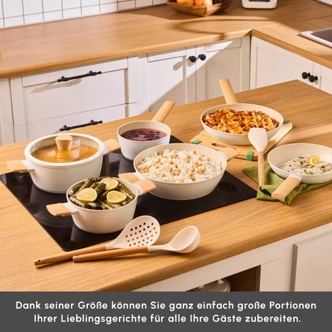 Karaca Swiss Crystal Almond Cream 12 pcs Cookware Set