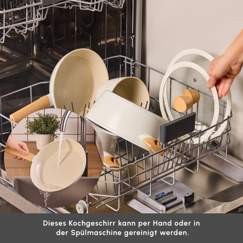 Karaca Swiss Crystal Almond Cream 12 pcs Cookware Set