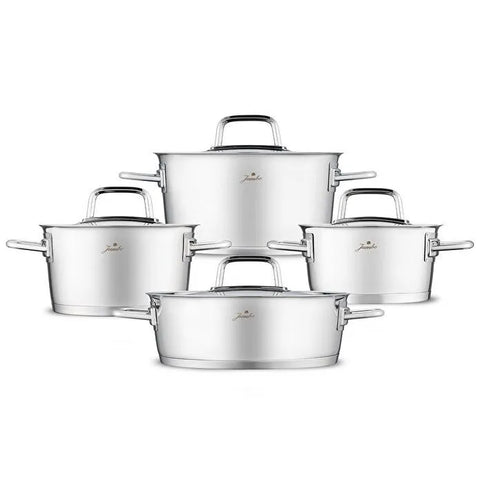Jumbo Felix 8-Piece Stainless Steel Cookware Set with Induction Base