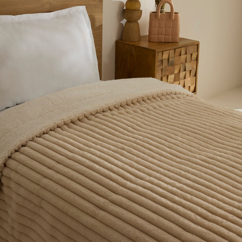 Karaca Rabbit Sher Einzelbettdecke Beige