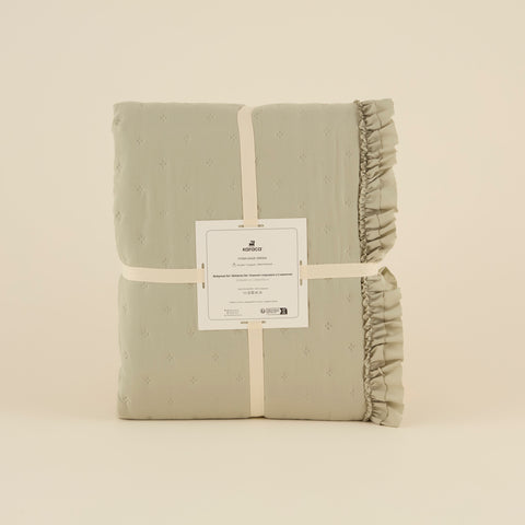 Fiona Bettüberwurf Set Salbeigrün 230x240cm + 2(50x70) cm