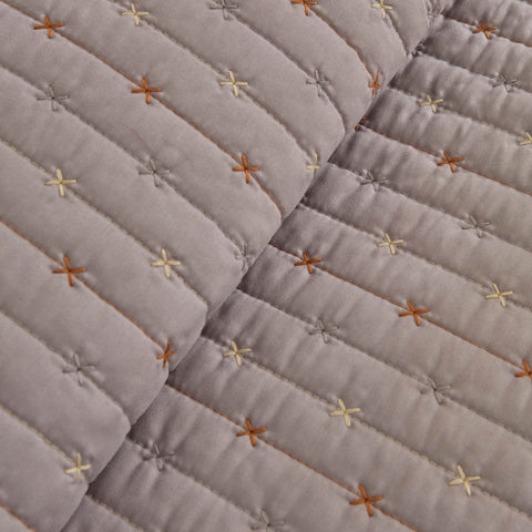 Margot Bettüberwurf Set Grau 230x240cm + 2(50x70) cm