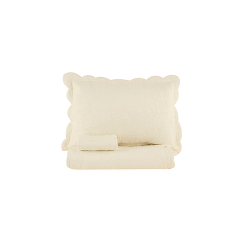 Camille Ecru Bedspread Set 230x240 cm + 2 Pillowcases (50x70 cm)