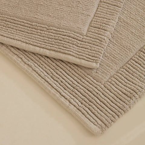 Karaca Odetta Badematten-Set, 60x90 cm + 40x60 cm, Ecru