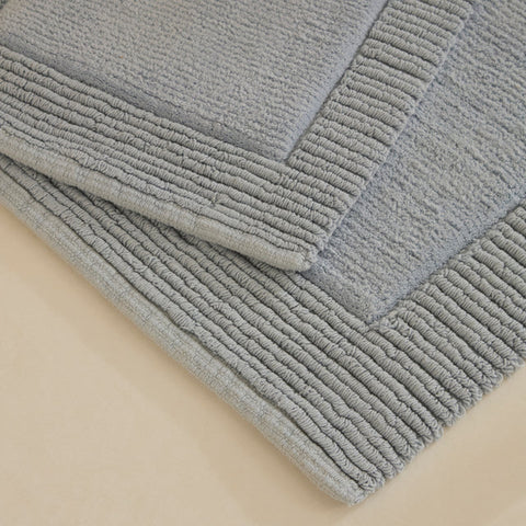 Karaca Odetta Bath Mat Set, 60 × 90 cm + 40 × 60 cm, Grey