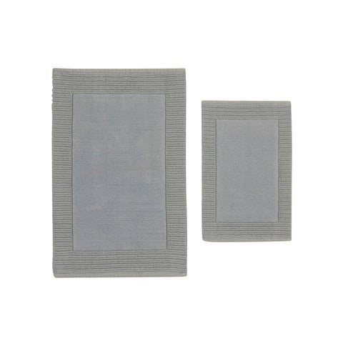 Karaca Odetta Bath Mat Set, 60 × 90 cm + 40 × 60 cm, Grey