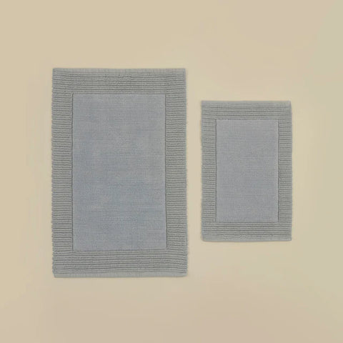 Karaca Odetta Bath Mat Set, 60 × 90 cm + 40 × 60 cm, Grey