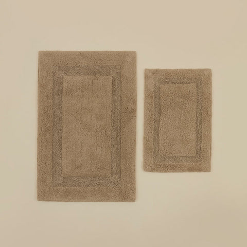 Karaca Pauline Bath Mat Set, 60 × 90 cm + 40 × 60 cm, Beige